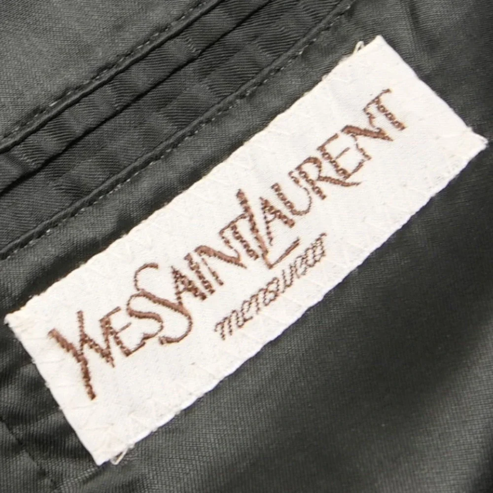 Yves Saint Laurent Pinstripe Virgin Wool Made in France Men Blazer Size 42L